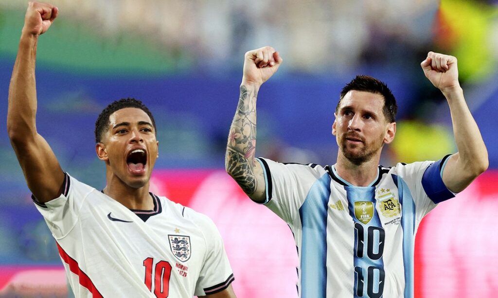 Argentina e Inglaterra chegam com força máxima para a semifinal da Copa nesta quarta-feira