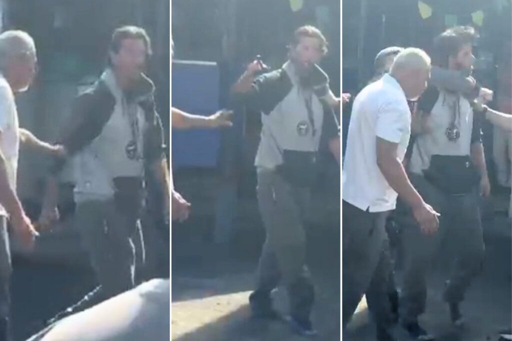 Caminhoneiro agredido em protesto no Porto de Santos: defesa alega confusão com policiais