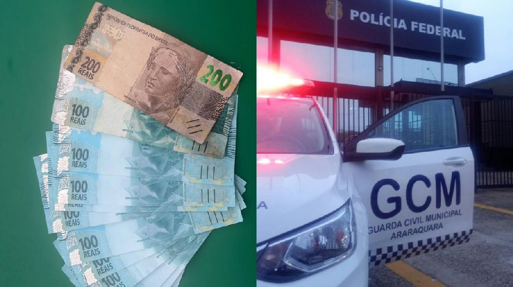 GCM de Araraquara apreende R$ 1,2 mil em notas falsas e prende jovem após tentativa de golpe