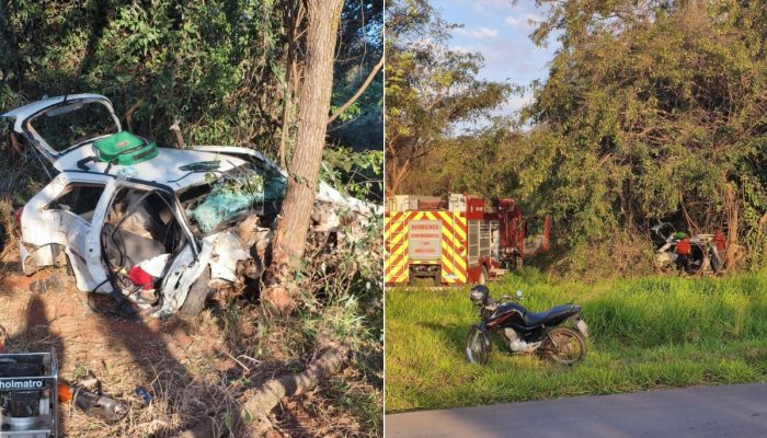 Acidente fatal em vicinal de Panorama deixa um morto e dois feridos graves