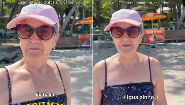 Avó de 75 anos viraliza ao comparar o Caribe com Presidente Epitácio em sua primeira viagem internacional