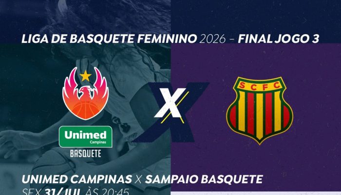 Basquete feminino: TV Brasil transmite jogo decisivo da LBF 2026 entre Unimed Campinas e Sampaio Basquete