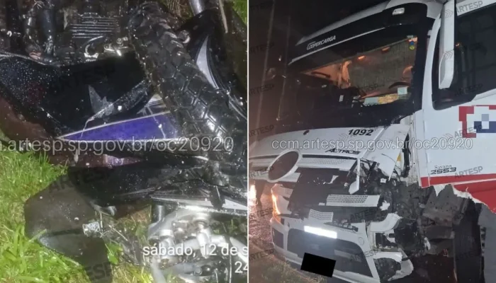 Duas mortes em colisão frontal na Rodovia Padre Manoel da Nóbrega após moto invadir pista