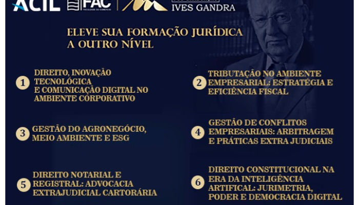 Faculdade do Comércio e Ives Gandra lançam pós-graduação com foco em direito e inovação