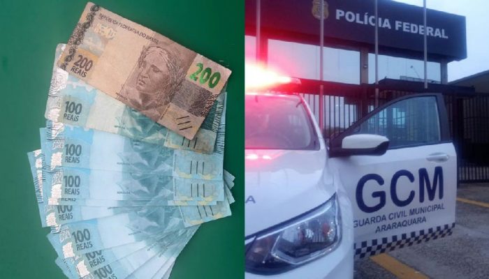 GCM de Araraquara apreende R$ 1,2 mil em notas falsas e prende jovem após tentativa de golpe