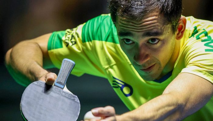 Hugo Calderano enfrenta Félix Lebrun em duelo decisivo no Europe Smash