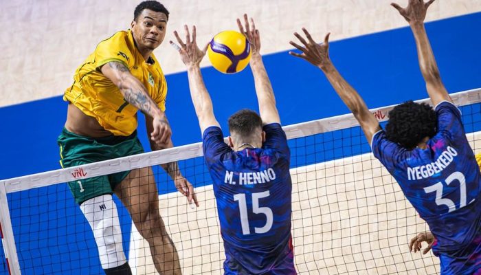 Vitória crucial: Brasil domina França e entra na zona de classificação da Liga das Nações de vôlei