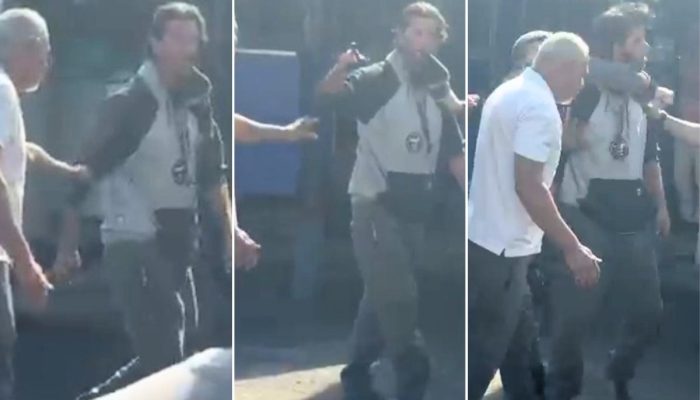 Caminhoneiro agredido em protesto no Porto de Santos: defesa alega confusão com policiais