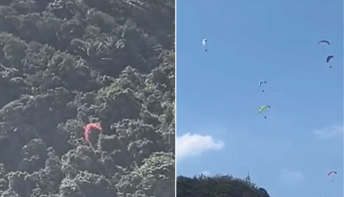 Piloto de parapente sofre incidente em São Vicente e é resgatado sem ferimentos